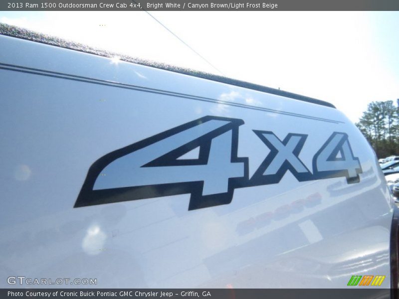 Bright White / Canyon Brown/Light Frost Beige 2013 Ram 1500 Outdoorsman Crew Cab 4x4