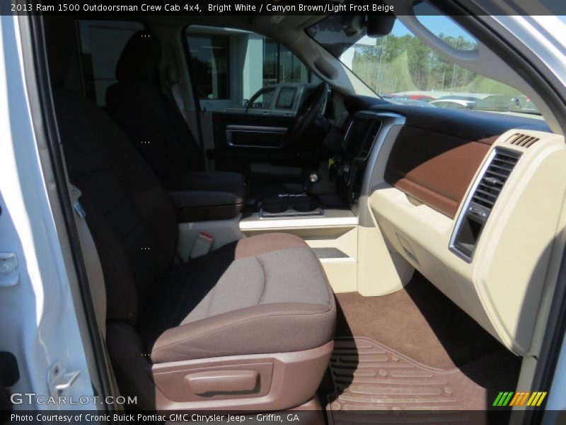 Bright White / Canyon Brown/Light Frost Beige 2013 Ram 1500 Outdoorsman Crew Cab 4x4