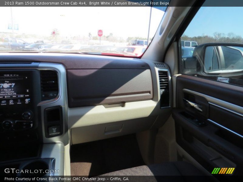 Bright White / Canyon Brown/Light Frost Beige 2013 Ram 1500 Outdoorsman Crew Cab 4x4