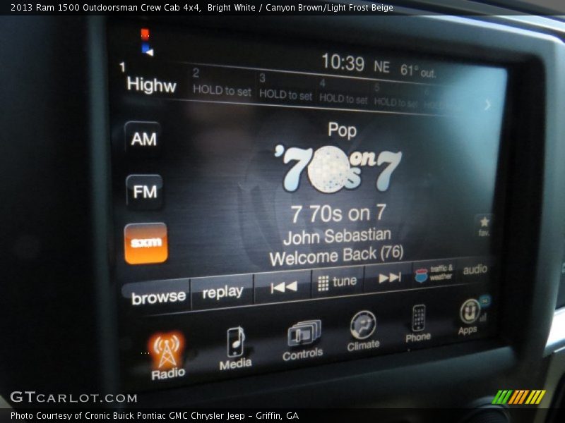 Bright White / Canyon Brown/Light Frost Beige 2013 Ram 1500 Outdoorsman Crew Cab 4x4