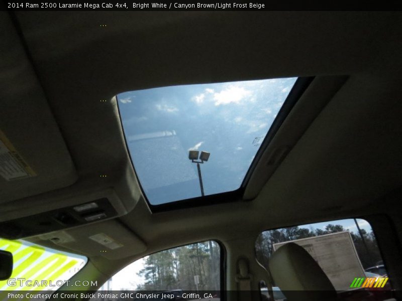 Bright White / Canyon Brown/Light Frost Beige 2014 Ram 2500 Laramie Mega Cab 4x4