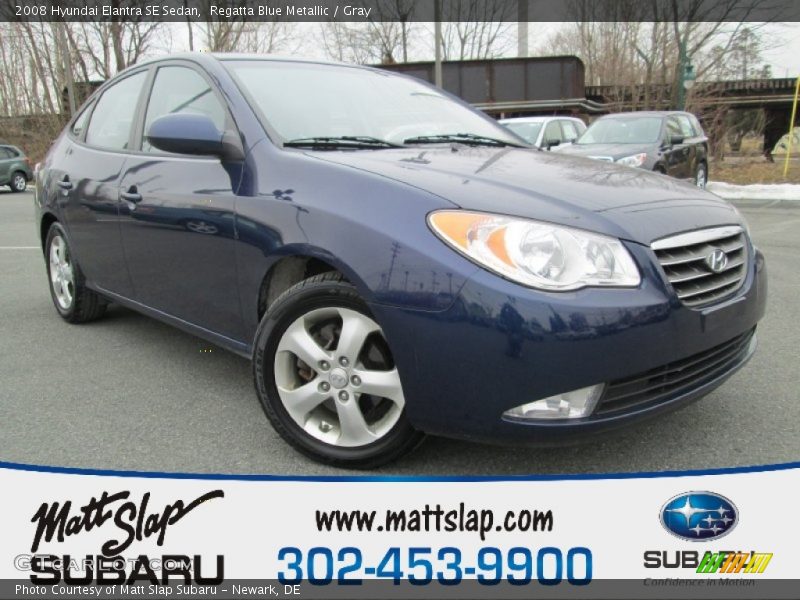 Regatta Blue Metallic / Gray 2008 Hyundai Elantra SE Sedan