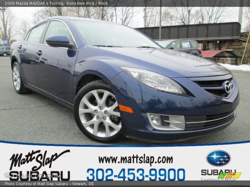 Kona Blue Mica / Black 2009 Mazda MAZDA6 s Touring