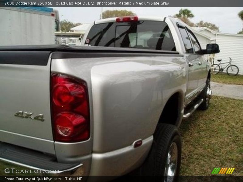Bright Silver Metallic / Medium Slate Gray 2008 Dodge Ram 3500 SLT Quad Cab 4x4 Dually