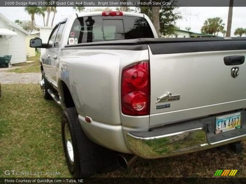 Bright Silver Metallic / Medium Slate Gray 2008 Dodge Ram 3500 SLT Quad Cab 4x4 Dually