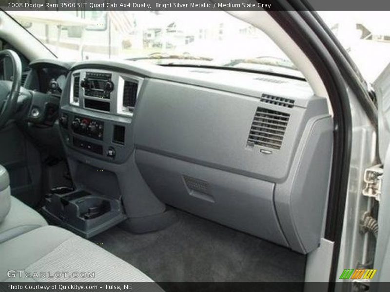 Bright Silver Metallic / Medium Slate Gray 2008 Dodge Ram 3500 SLT Quad Cab 4x4 Dually