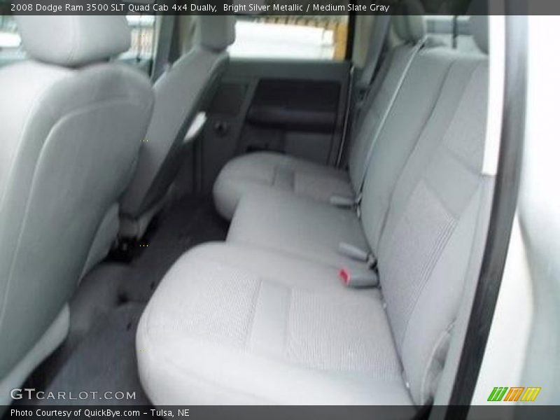 Bright Silver Metallic / Medium Slate Gray 2008 Dodge Ram 3500 SLT Quad Cab 4x4 Dually