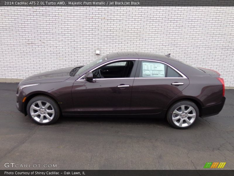 Majestic Plum Metallic / Jet Black/Jet Black 2014 Cadillac ATS 2.0L Turbo AWD