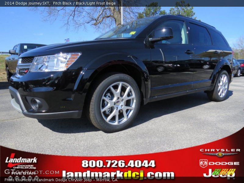 Pitch Black / Black/Light Frost Beige 2014 Dodge Journey SXT