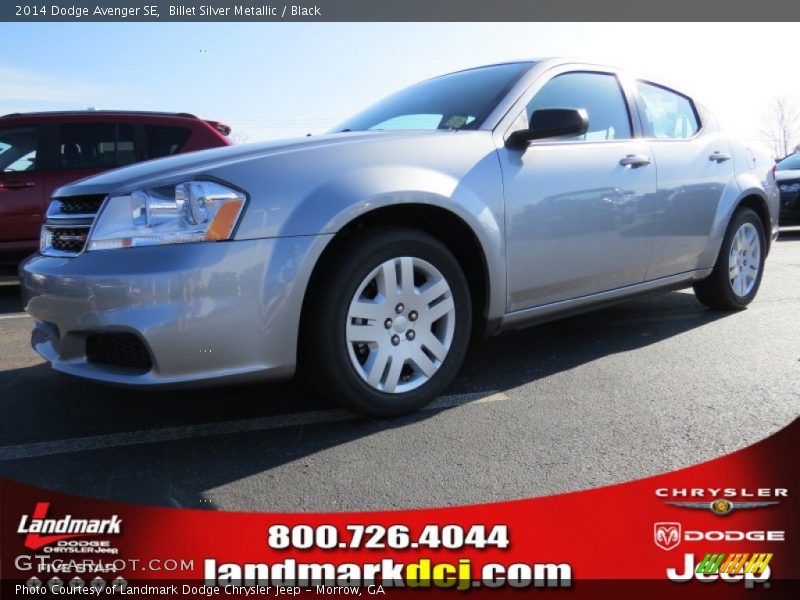 Billet Silver Metallic / Black 2014 Dodge Avenger SE