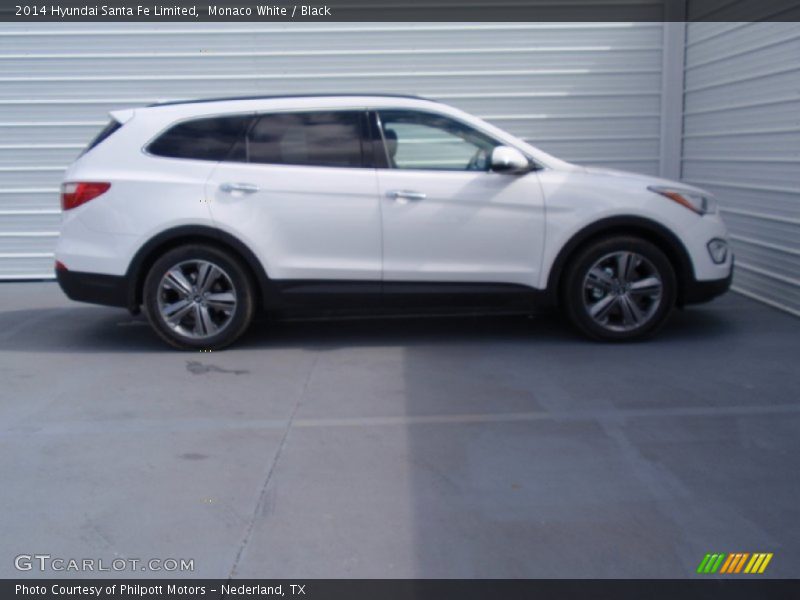 Monaco White / Black 2014 Hyundai Santa Fe Limited