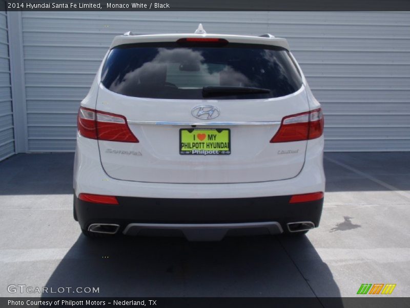 Monaco White / Black 2014 Hyundai Santa Fe Limited
