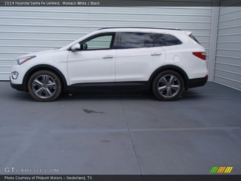 Monaco White / Black 2014 Hyundai Santa Fe Limited
