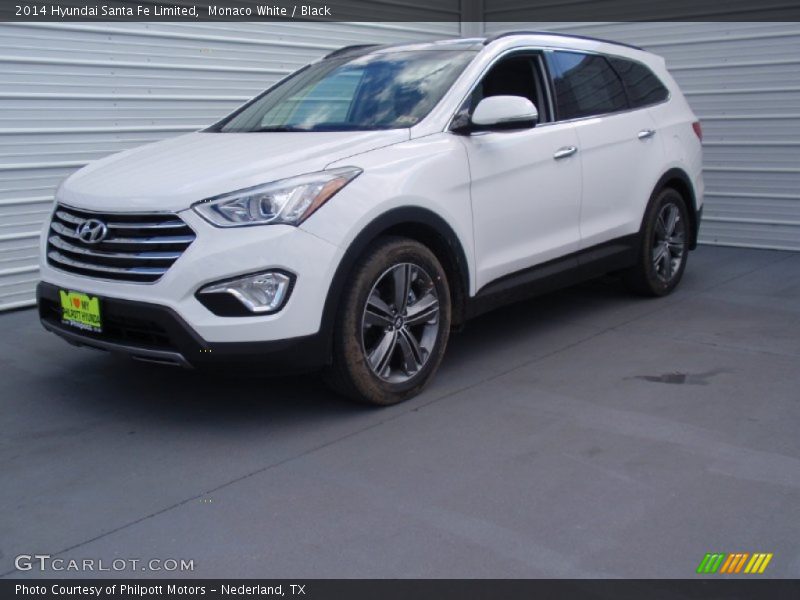 Monaco White / Black 2014 Hyundai Santa Fe Limited