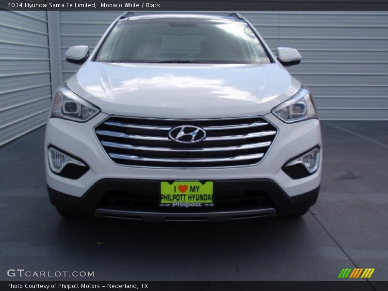 Monaco White / Black 2014 Hyundai Santa Fe Limited