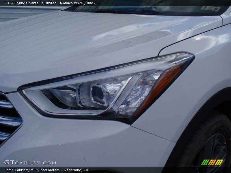 Monaco White / Black 2014 Hyundai Santa Fe Limited