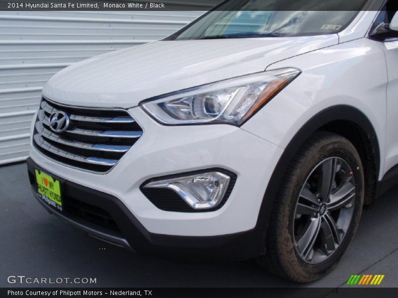 Monaco White / Black 2014 Hyundai Santa Fe Limited