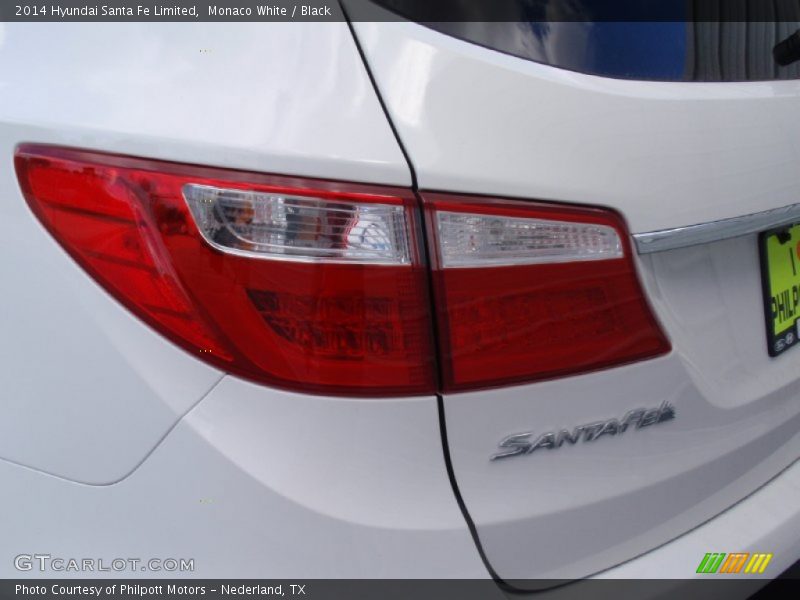 Monaco White / Black 2014 Hyundai Santa Fe Limited