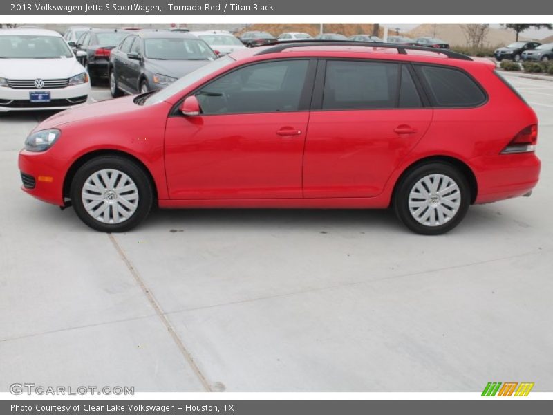 Tornado Red / Titan Black 2013 Volkswagen Jetta S SportWagen