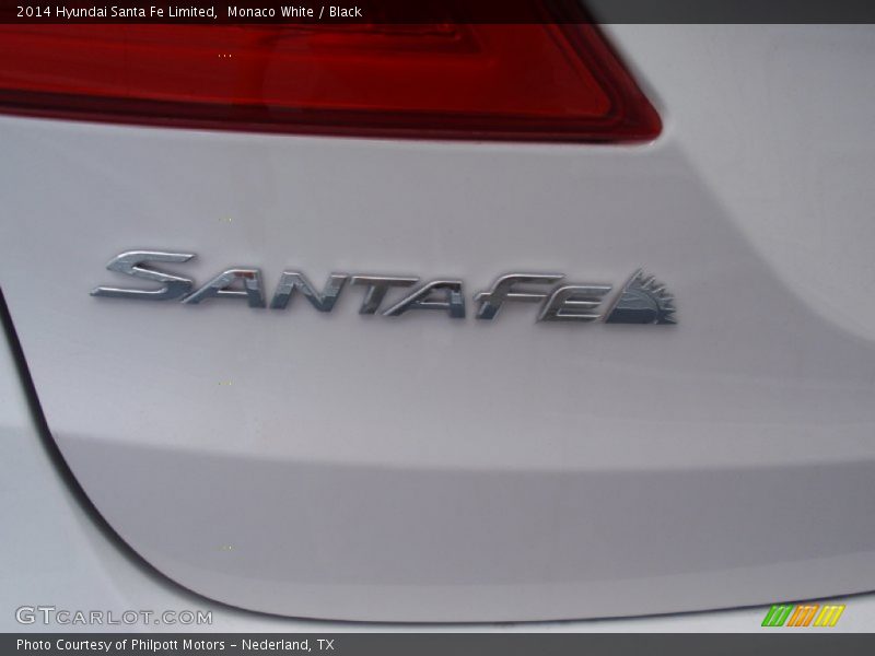 Monaco White / Black 2014 Hyundai Santa Fe Limited