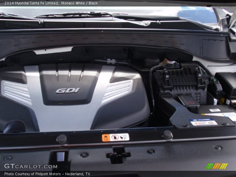 Monaco White / Black 2014 Hyundai Santa Fe Limited