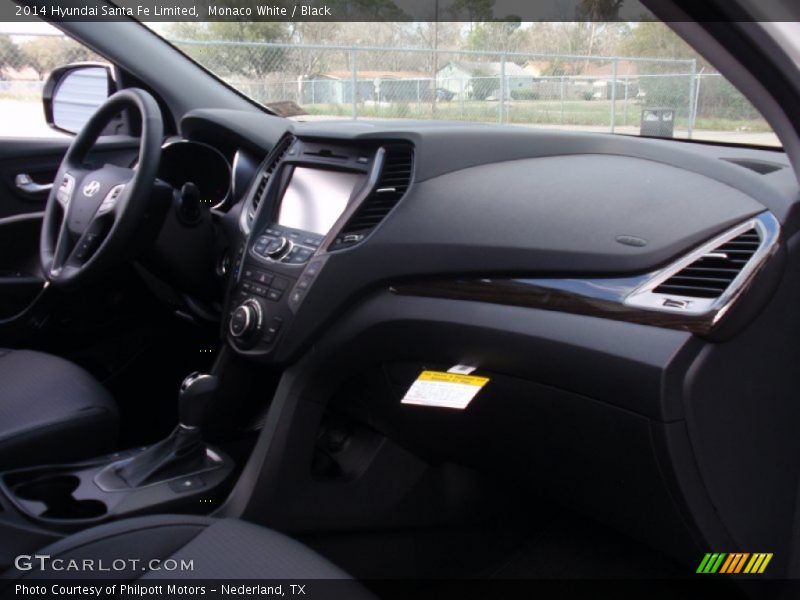 Monaco White / Black 2014 Hyundai Santa Fe Limited