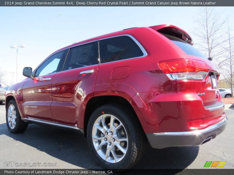 Deep Cherry Red Crystal Pearl / Summit Grand Canyon Jeep Brown Natura Leather 2014 Jeep Grand Cherokee Summit 4x4