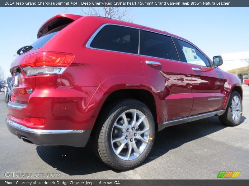 Deep Cherry Red Crystal Pearl / Summit Grand Canyon Jeep Brown Natura Leather 2014 Jeep Grand Cherokee Summit 4x4