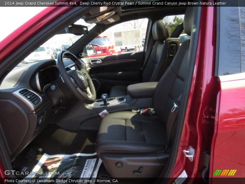 Deep Cherry Red Crystal Pearl / Summit Grand Canyon Jeep Brown Natura Leather 2014 Jeep Grand Cherokee Summit 4x4