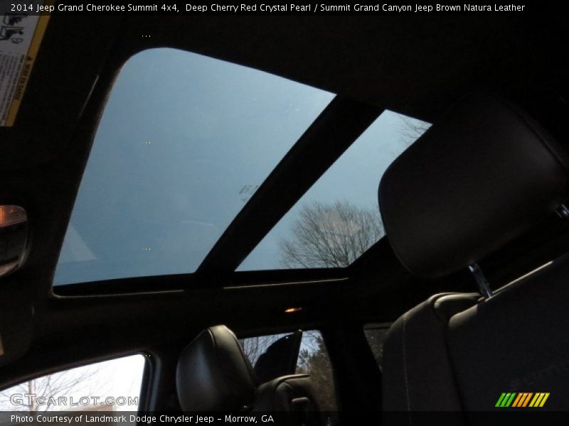 Deep Cherry Red Crystal Pearl / Summit Grand Canyon Jeep Brown Natura Leather 2014 Jeep Grand Cherokee Summit 4x4