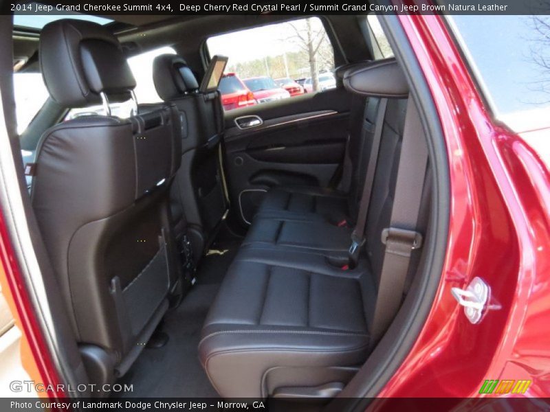 Deep Cherry Red Crystal Pearl / Summit Grand Canyon Jeep Brown Natura Leather 2014 Jeep Grand Cherokee Summit 4x4