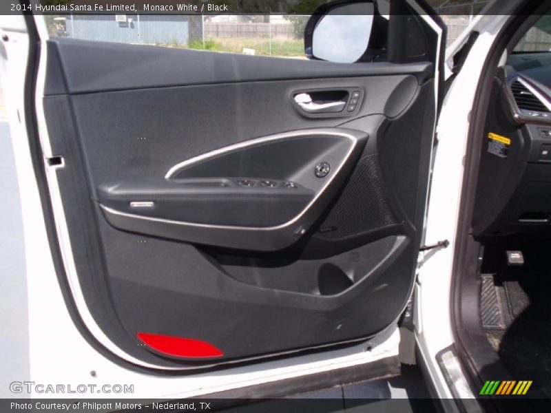 Monaco White / Black 2014 Hyundai Santa Fe Limited