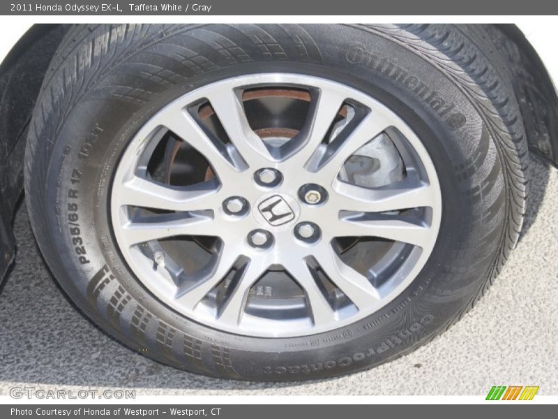 Taffeta White / Gray 2011 Honda Odyssey EX-L