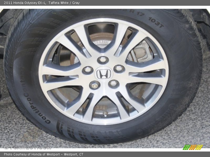 Taffeta White / Gray 2011 Honda Odyssey EX-L