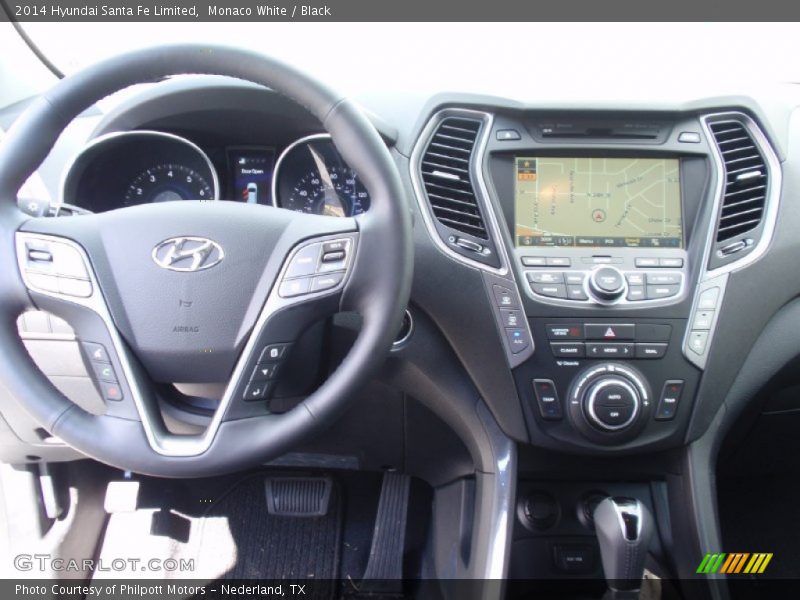 Monaco White / Black 2014 Hyundai Santa Fe Limited