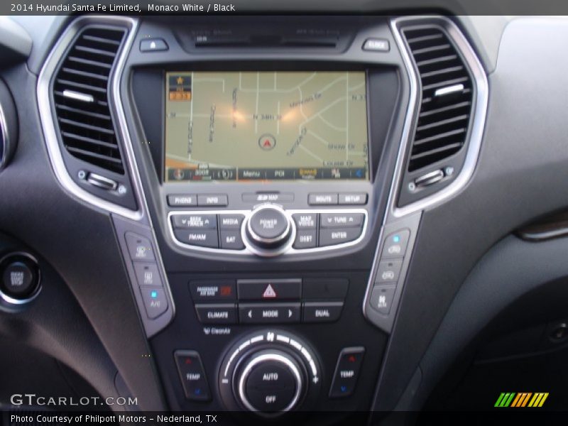 Monaco White / Black 2014 Hyundai Santa Fe Limited