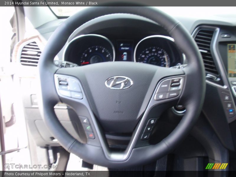 Monaco White / Black 2014 Hyundai Santa Fe Limited