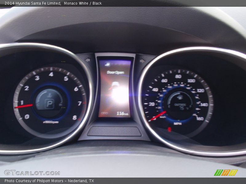 Monaco White / Black 2014 Hyundai Santa Fe Limited