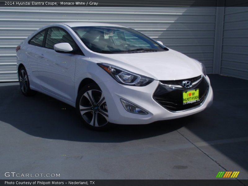 Monaco White / Gray 2014 Hyundai Elantra Coupe