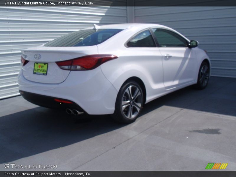 Monaco White / Gray 2014 Hyundai Elantra Coupe