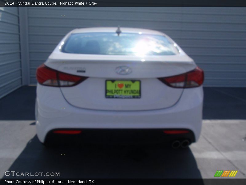Monaco White / Gray 2014 Hyundai Elantra Coupe