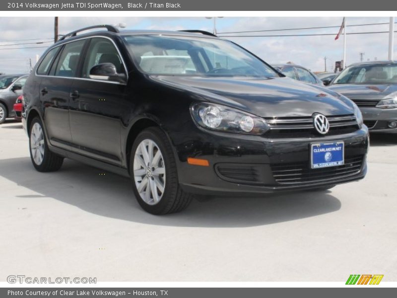 Black / Titan Black 2014 Volkswagen Jetta TDI SportWagen