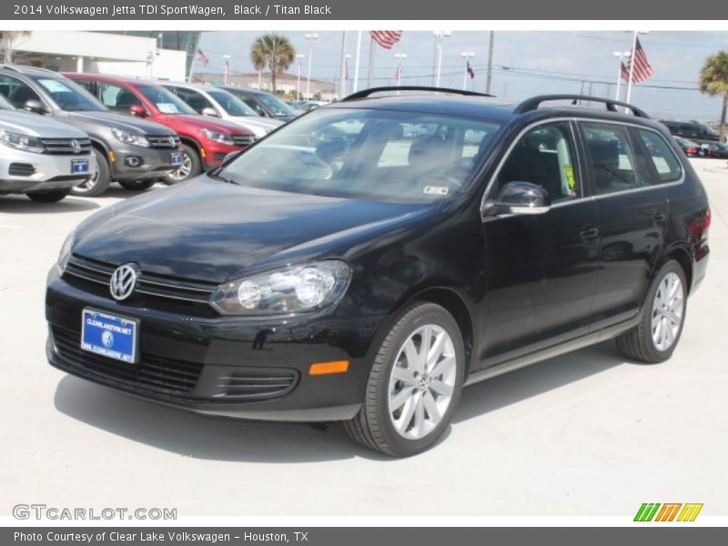 Black / Titan Black 2014 Volkswagen Jetta TDI SportWagen