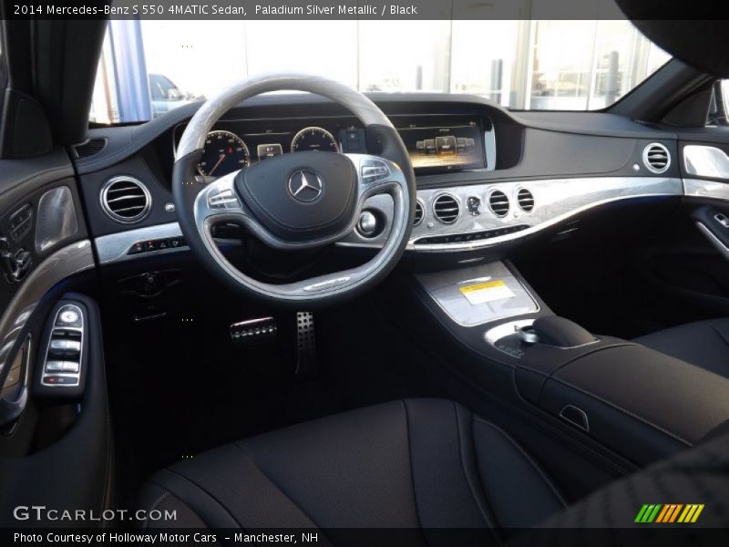 Paladium Silver Metallic / Black 2014 Mercedes-Benz S 550 4MATIC Sedan