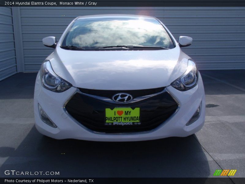 Monaco White / Gray 2014 Hyundai Elantra Coupe