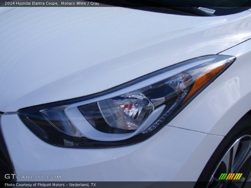 Monaco White / Gray 2014 Hyundai Elantra Coupe