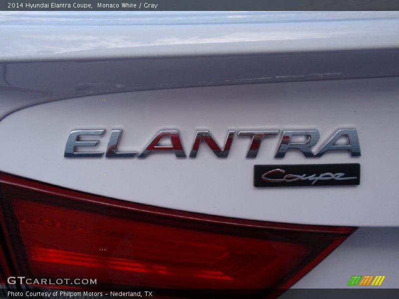 Monaco White / Gray 2014 Hyundai Elantra Coupe