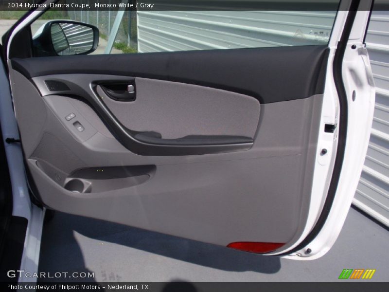 Monaco White / Gray 2014 Hyundai Elantra Coupe