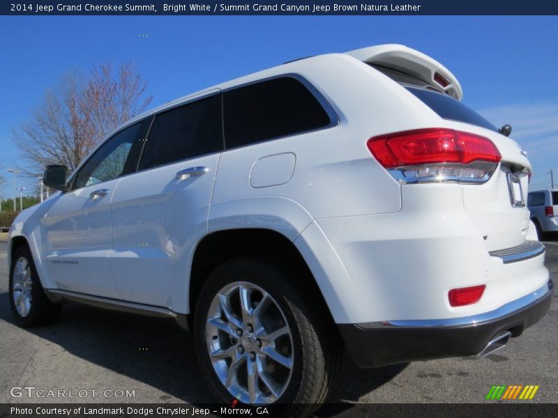 Bright White / Summit Grand Canyon Jeep Brown Natura Leather 2014 Jeep Grand Cherokee Summit