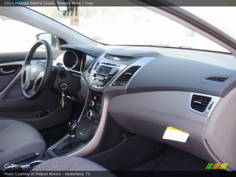 Monaco White / Gray 2014 Hyundai Elantra Coupe